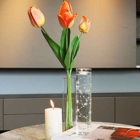 5pcs Glass Vase Cylinder Vases for Centerpieces Small Flower Glass Vases Home Decor Centerpiece Table Clear Flower Vase Decorations for Wedding＆Holiday 4,6,7.5,8,10 Inch Tall in Saudi Arabia