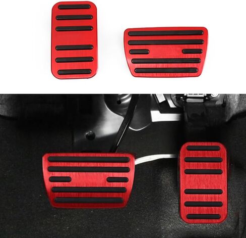 ريفودا لـ Honda Civic Accelerator Gas Pedal Brake Pedal Cover Fit for 10th Gen Civic 2021 2020 2019 2018 2017 2016 Pad Padal Pad Descip Padal Pediance Desced (Silver) in Kuwait