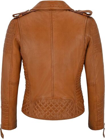 Womens Leather Jacket Classic Biker Style Lambskin Motorcycle Jacket for Ladies in Saudi Arabia