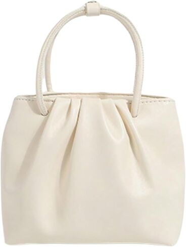 OYOANGLE Women's PU Leather Ruched Square Handbag Office Work Versatile Handbags in Kuwait