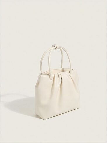 OYOANGLE Women's PU Leather Ruched Square Handbag Office Work Versatile Handbags in Kuwait