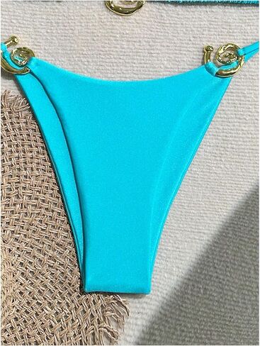 OYOANGLE Women's 2 Piece Bikini Set Spaghetti Strap Halter Swimsuit High Cut Bathing Suits in Kuwait