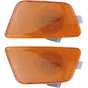 ApplianPar Front Left and Right Bumper Side Marker Light Lens with Socket for Chevy Cruze 2011 2012 2013 2014 2015 2016
