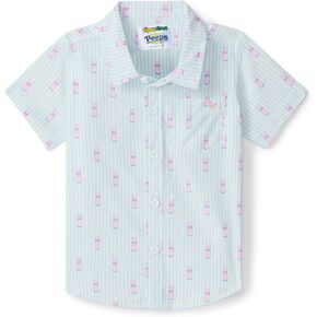 Tipsy Elves Kids Easter Button Down Shirts - Officially Licensed Peeps Children Hawaiian Shirt