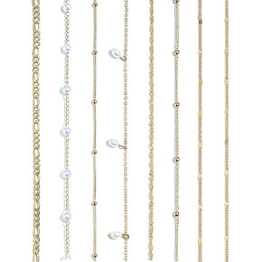 8 PCS Waist Chains for Women 18K Gold Plated Body Chain for Waist Satellite Beads Pearl Twist Chain Belly Chains Layered Navel Chains Summer Beach Bikini Jewelry Adjustable