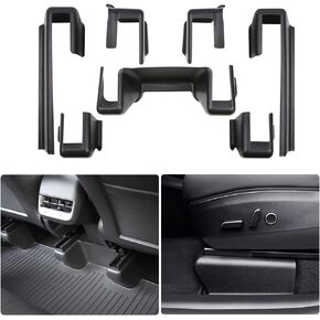 Topfit لنموذج Tesla Y Underseat Protector ABS 2ND ROW RICK LUND SLIDE SLIDE SLIDE Fleece Protector - حزمة 7 (2021-2024)