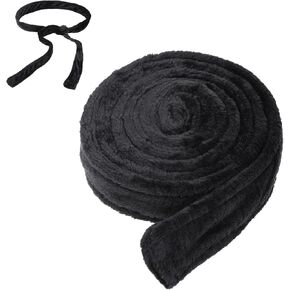 Robe Belt, Black Replacement Pajamas, 67 in x 1.6 in Bath Robe Belt Replacement, Hotel Bathrobe Tie Waist Belt, Unisex Soft Plush Flannel Replacement Bathrobe Flannel
