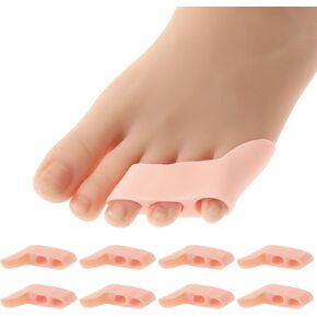 8 Pcs Pinky Toe Separator Bunion Corrector Toe Spacers Little Toe Protectors Pain Relief Cushions Soft Bunion Pads for Men Women Overlapping Toe Curled Pinky Toes Preventing Rubbing Relieve Pressure