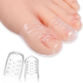 56 Pcs Silicone Toe Protectors Gel Breathable Toe Caps Anti-Friction Pinky Toe Rubbing Sleeves Soft Little Toe Covers for Men Women Blisters Hammer Toes Corns Calluses Ingrown Toenails