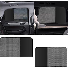 Mandark Car Window Sun Shades, 2PCS Magnetic Vehicle Front Side Sunlight UV Privacy Protection Cover, Breathable Automotive Block Light Sunshade for Rest Camping, Universal Fit(Front)