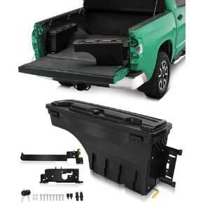 مربع أداة Scitoo | يناسب Dodge RAM 1500 2500 3500 2002-2010 ، لـ RAM 1500 2011-2018 ، لـ RAM 2500 2011-2018 ، لـ RAM 3500 2011-2018 | صندوق تخزين سرير الشاحنة ، جانب الركاب