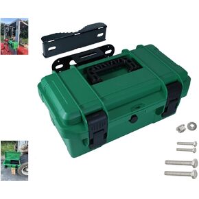Universal Tool Box Kit,Tractor Tool Box, Lockable,With Mounting Bracket,ATV, UTV, Truck, Utility Vehicle Universal Toolbox, Can be Mounted on The ROPS (Green 22")