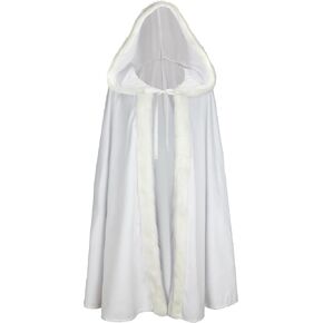 Medieval Hooded Cloak Renaissance Viking Cloak Fur Cape with Hood for Men and Women