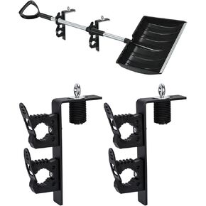Topown Dual Tool Hooks Mount Rack for Polaris Ranger & General ، حامل الأدوات UTV حامل السرير جبل المجارف ، UTV أداة Mount Carrier Tool Storage of 2 ، الخدمة الثقيلة ومقاومة للطقس (حزمة 2)