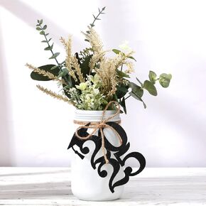 2025 Graduation Table Centerpieces Party Decoration 32 oz Mason Jars with Glitter 2025 Graduation Cutouts Tags and Jute Rope Tabletop Vases Decorations for Grad Decorations