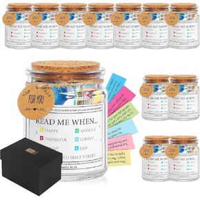12 Pack Bible Verse Jar,Read Me When Bible Verses Jar for Emotions and Feelings,Church Gift Bulk,Christian Gifts for Women,Religious Graduation Gift,Prayer Hope Jars,Christmas Gifts For Kids
