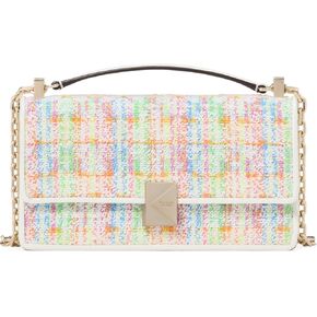 kate spade new york Deco Tweed Mini Flap Chain Crossbody, Multi