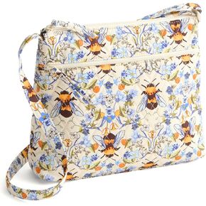 Vera Bradley Premium Cotton Original Zip Hipster Crossbody Bag, Bee Garden