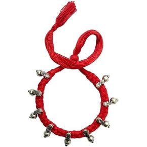 athizay Collar Necklace for women Thread Jewelry Ethnic Oxidized silver beaded Handmade Indian choker Drawstring Necklaces