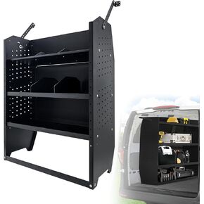 نظام تخزين Cargo Van Relving Lows Low/Mid/High Roof Steel Fan Facves مناسب لـ Ford Transit و GM و NV و Promaster و Sprinter و Metris ، 52 "W × 46" H x 13 "D.