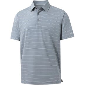 قمصان بولو روان للرجال جاف في الأداء Heather Stripe Golf Polo Moistur in Kuwait