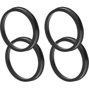 Car Wheel Hub Centric Rings Durable Wheels Center Shaft Shock Absorbing Hubrings Black 4 Pcs OD 76.1mm to ID 67.1mm Polycarbonate