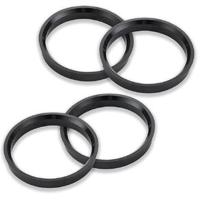 حلقة مركز حزمة إطارات CAR-4 ، 2.87 "/73.1mm-2.36" /60.1 مم إكسسوارات تعديل حلقة الاختلاف المحور ، حلقة محول عمود امتصاص الصدمات البلاستيكية ، عالمي لمعظم السيارات (أسود)