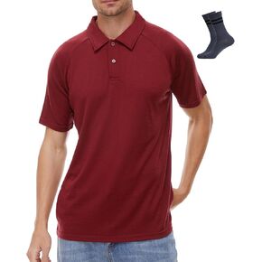 MERINNOVATION Merino Wool Polo Shirts Men - 100% Merino Wool Shirts for Men Short Sleeve Wicking Base Layer
