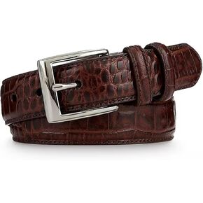 Polo Ralph Lauren Dress Belts Big & Tall Faux Crocodile Belt with Polished Stainless Buckle (56 Big Tall)