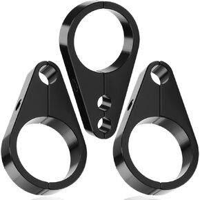 3PCS 1" Handlebar or Frame Mount Dual Single Clutch Throttle Cable Clamp Brake Line Clips Universal for Harley, Can-Am, Honda, Kawasaki, Suzuki, Yamaha, Polaris Models And More