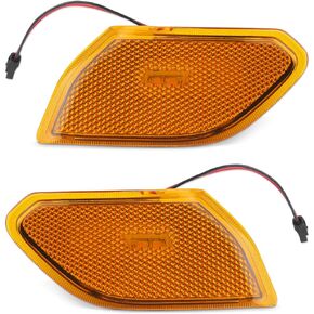LED Front Side Marker Lights for Jeep Wrangler JL 2018 2019 2020 2021 2022 2023 2024 ، Amber Lens Fender Flare Flare Light Light Accessories