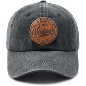 طبعة محدودة 1935 1945 1955 1965 1975 1985 1995 HAT for Men Women ، Vintage Leather Leather Capball Cap Cap