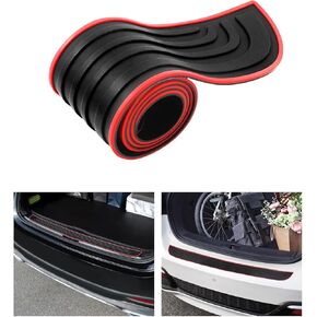 Car Rear Bumper Protector Guard,Rubber Car Rear Bumper Guard with Strong Adhesive for Protecting Car Trunk & Car Decorations,Universal Car Accessories Exterior Fits Cars,SUVs,Trucks (Black)