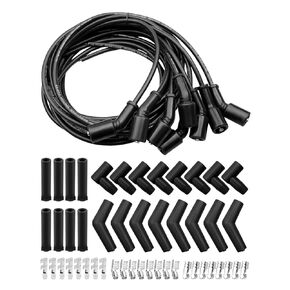 ULZOZN 8Pcs 5ft Spark Plug Wire Fit for LS1 LM7 LR4 LQ4 LS6 L59 LQ9 LM4 L33 LS2 GLS3 LZ1 L99 L96 Compatible with All Gen2 3 4 5 LS＆LT Engine Sand Ignition Coil Replace 551083, with Core Boots