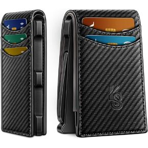 KEMISANT Men Wallet,Slim Wallet Card Case With Magnetic Billfold Flip,Pop-up Access for 12Cards RFID Blocking