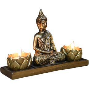Buddha Statue Tea-Light Candle Holder, Diwali Candlestick Holder, Candle Lamp, Candle Stand