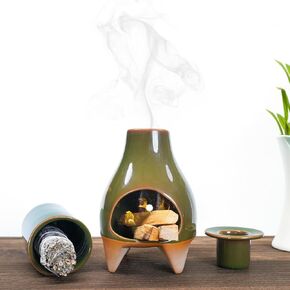 Palo Santo Stand Burner Set, Incense Holder, Essential Oil Burner, Ash Bowl, Used for Burning Wooden Sticks, sage, Cone-Shaped fragrances, Aromatic Oils - Used in Yoga and Meditation Spaces