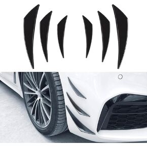 6 PCS Bumper Spoilers for Cars, Auto Front Bumper Lip Splitter, Self-Adhesive Body Anti-Scratch Splitter Decoration, Universal Cars Modification Body Kit (Carbon Fiber Black) in Saudi Arabia