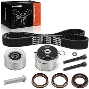 A-Premium Engine Timing Belt Kit Compatible with Chevrolet Cruze 2011-2016, Cruze Limited 2016, Sonic 2012-2018, Aveo, Aveo5 & Pontiac G3, G3 Wave & Saturn Astra & Suzuki Swift+ - 1.6L 1.8L