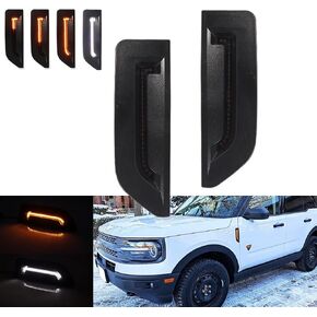 2 في 1 Switchback LED لعام 2021 2022 2023 2024 Ford Bronco Sport Base Big Bend Banks Badlands First Edition Side Side Lights