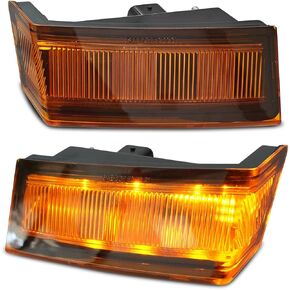 FV Pair LED Turn Light for Freightliner Cascadia Side Marker Foot Step Light 2018 up with 19 LED Amber (F01053-LR)