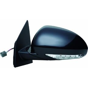 Fit System Passenger Side Mirror for Buick Enclave, Black PTM, w/Turn Signal, Foldaway, Heated Power