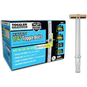 TOGGLER SNAPTOGGLE Drywall Anchor 100-Pack 1/4-in Dia Toggle Bolt Drywall Anchor; Holds 265 pounds Each in 1/2-in Drywall by TOGGLER(2.5 inch Bolts Included) in Saudi Arabia