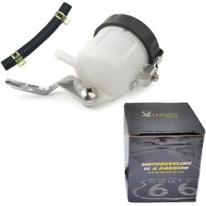 Motorcycle Front Brake Master Cylinder Brake Pump Tank Oil Cup Fluid Bottle Reservoir w/Bracket Compatible with Suzuki GSXR 600 1997-2005 GSXR 750 2000-2001 2002 2003 2004 2005 GSXR 1000