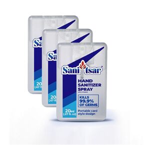 Hand Sanitizer Spray (20ml Pocket Style), 3-Pack, Travel-Size Spray Bottle, with Vitamin E