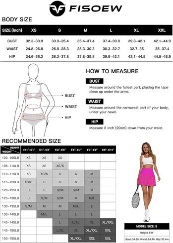 Fisoew Women's Mesh Tennis Skirts Built in Shorts High Waisted Pleated Athletic Golf Workout Skorts with Pockets in Saudi Arabia