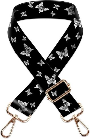 حزام محفظة Crossbody للنساء الرجال ، حزام حزام كيس بديل لكاميرا جيتار حقيبة اليد ، حزام كتف عريض القماش قابل للتعديل مع السنانير الذهبية in Kuwait