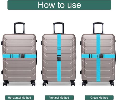 uxcell 4 Pcs Luggage Straps for Suitcases, Adjustable Luggage Connector Strap Buckle Travel Suitcase Bag Strap Belt Luggage Accessories for Travel Suitcase Bag Connect, Dark Brown in Saudi Arabia