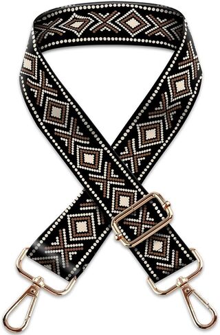 حزام محفظة Crossbody للنساء الرجال ، حزام حزام كيس بديل لكاميرا جيتار حقيبة اليد ، حزام كتف عريض القماش قابل للتعديل مع السنانير الذهبية in Kuwait