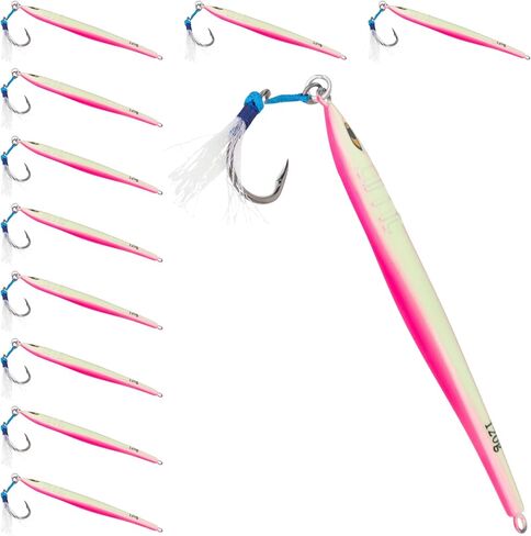 120g Offshore Jigs - Multi Species. Packs: 1, 5, 10. Green, Pink. Pro-Grade. in Saudi Arabia